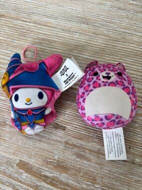 HELLO KITTY x YU-GI-OH & SQUISHMALLOWS ROSSI plush toys McDonalds SET OF TWO New